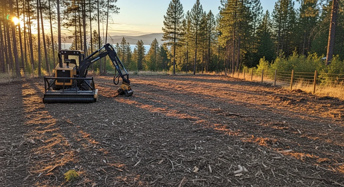 Debris removal and cleanup of fallen trees and wood waste