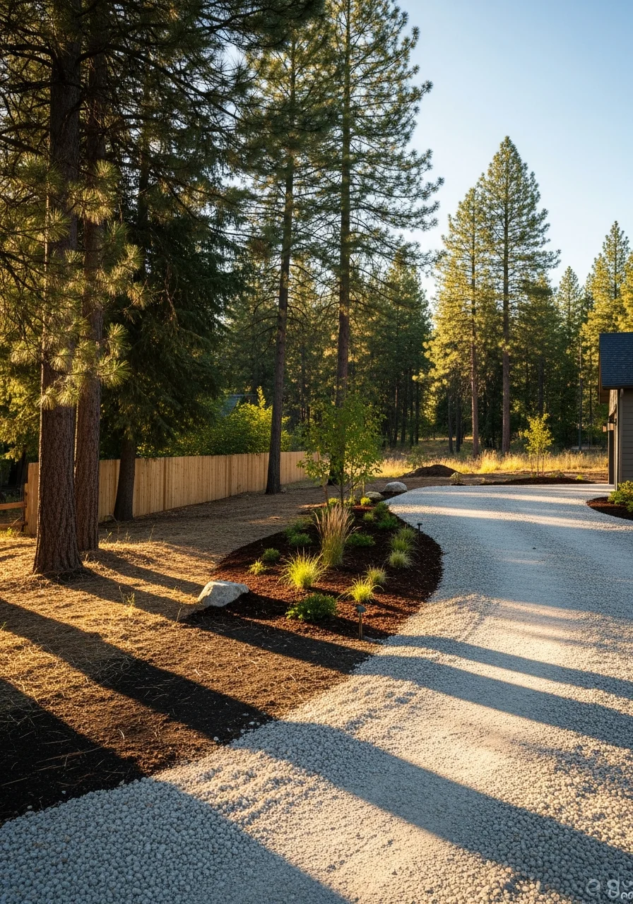Completed residential construction in a Coeur d'Alene neighborhood with mature landscaping and finished exterior, representing quality workmanship in the area.